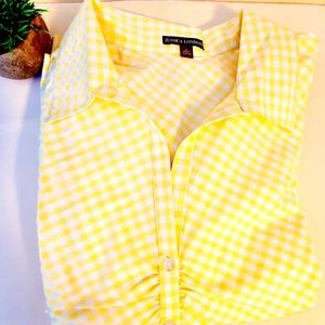 Jessica London gingham top plus size 24